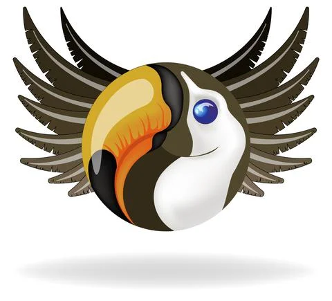 Vector image of an exotic bird. National symbol of the country. Depicted as a イラスト素材