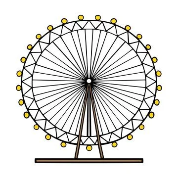 Vector image of the Ferris wheel. ferris wheel recreation adventure landmark Stock-Illustration