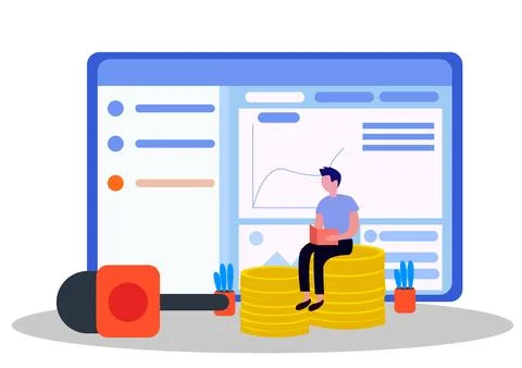 Vector Image Of Financial Analysts Ilustración de archivo