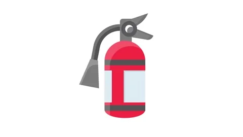 Vector image of a fire extinguisher with a price tag of 1 credit, USD $1. Stock Footage 332453846