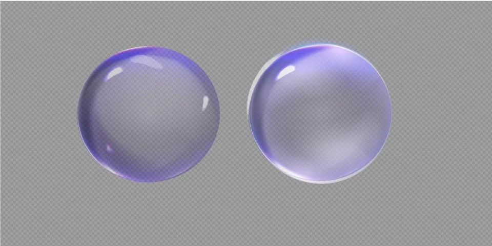 Vector image of five realistic pearls in soft white, pink, cream, and blue tones Stock Illustration