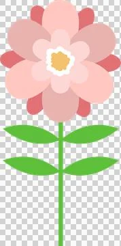 A vector image of a flower with layers of light pink and dark pink petals o.. Stock Illustration