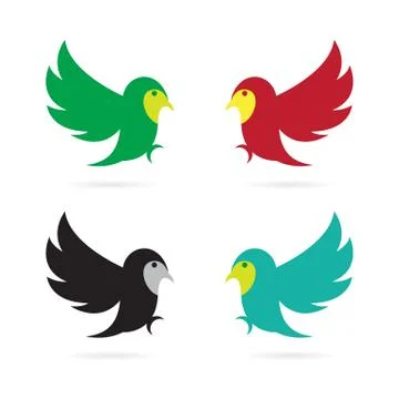 Vector image of an flying bird Stock Illustration