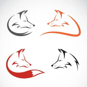 Vector image of an fox design Stock Illustration