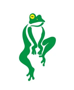 Vector image of an frog design on a white background Stock Illustration