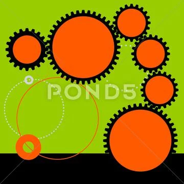 Vector image of gears. Ilustraciones de archivo