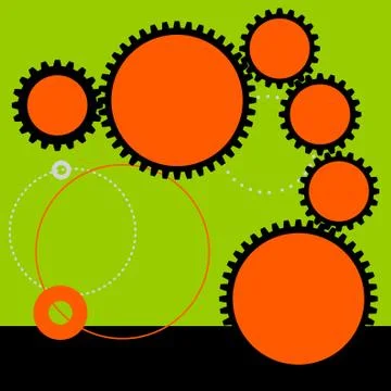 Vector image of gears. Stock Illustration