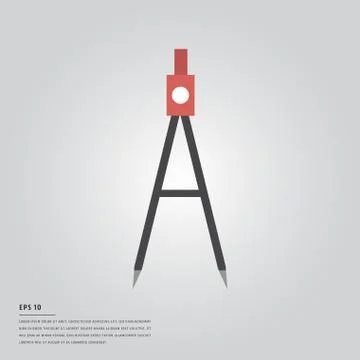 Vector image of geometry compass Stock Illustration