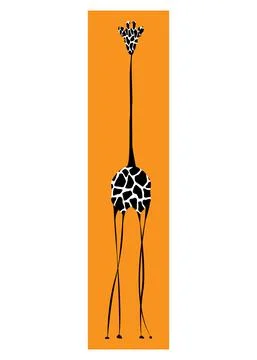 Vector image the giraffe body on the white background, Giraffe Logo Safari イラスト素材