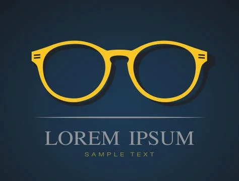 Vector image of glasses orange Stock Illustration
