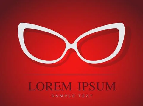 Vector image of glasses white Stock Illustration