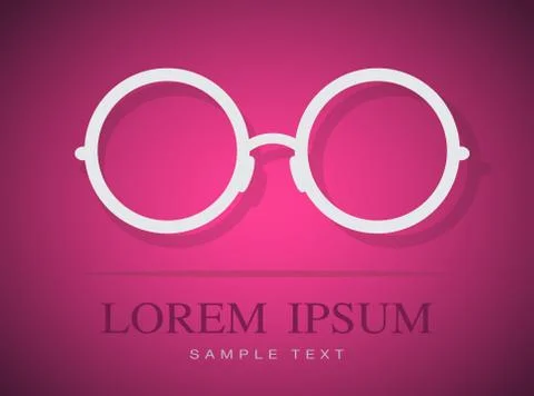 Vector image of glasses white Stock Illustration