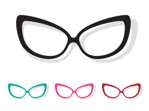 Vector image of glasses white Stock Illustration