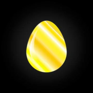 Vector image of golden easter egg celebration Stock Illustration