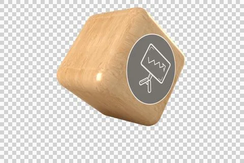 Vector image of graph on cube Stock Photos