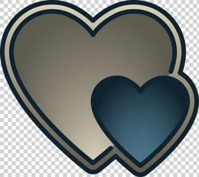 Vector image of gray and blue hearts Stock Photos