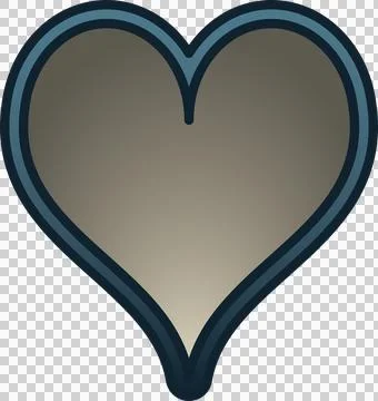 Vector image of gray heart shape Stock Photos