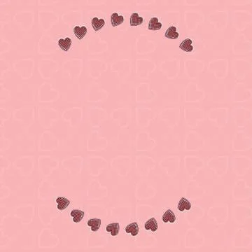 Vector image of heart shape patterns Stock Illustration