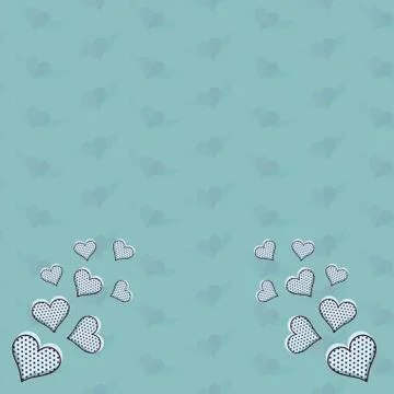 Vector image of heart shape patterns Stock Illustration