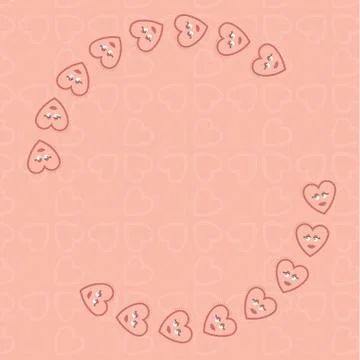 Vector image of heart shape patterns Stock Illustration