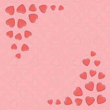 Vector image of heart shape patterns Stock Illustration