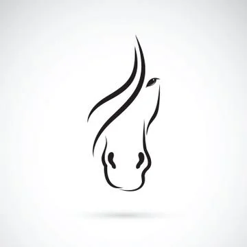 Vector image of an horse face design on white background Stock Illustration