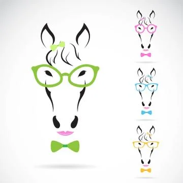 Vector image of a horse glasses on white background. 库存插图