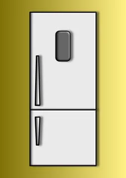 Vector image of a household refrigerator with place for text. Stock Illustration