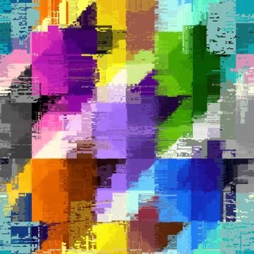 Vector image with imitation of grunge datamoshing texture. Stock Illustration