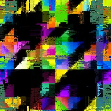 Vector image with imitation of grunge datamoshing texture. Stock Illustration