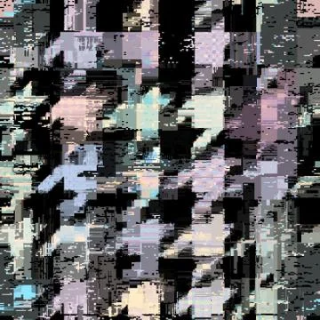 Vector image with imitation of grunge datamoshing texture. Stock Illustration