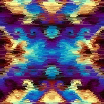 Vector image with imitation of grunge datamoshing texture. Seamless carpet te Illustrazione stock