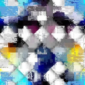 Vector image with imitation of grunge datamoshing texture. 스톡 일러스트