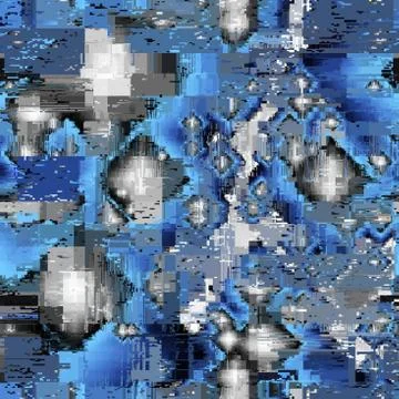 Vector image with imitation of grunge datamoshing texture. 스톡 일러스트