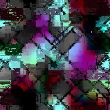 Vector image with imitation of grunge datamoshing texture. Stock Illustration