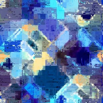 Vector image with imitation of grunge datamoshing texture. Illustrazione stock