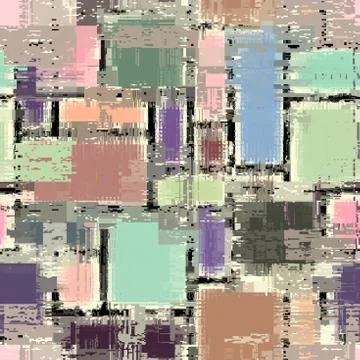 Vector image with imitation of grunge datamoshing texture. Stock Illustration