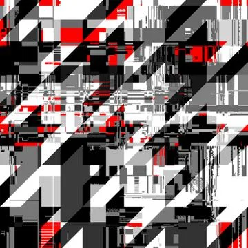 Vector image with imitation of grunge datamoshing texture. Stock Illustration