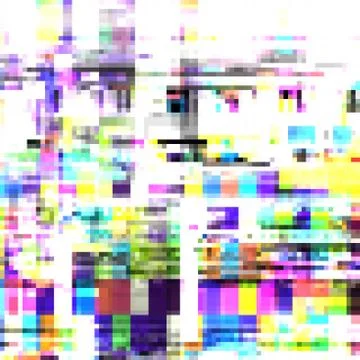 Vector image with imitation of grunge datamoshing texture. Stock Illustration
