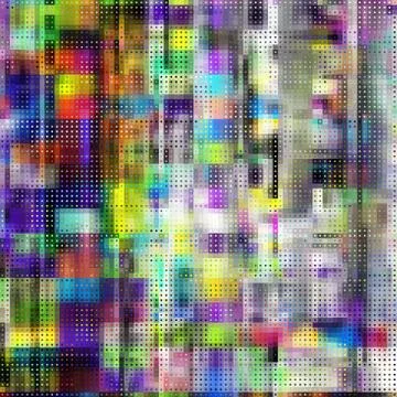 Vector image with imitation of grunge datamoshing texture. Stock Illustration