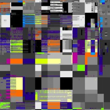 Vector image with imitation of grunge datamoshing texture. Stock Illustration