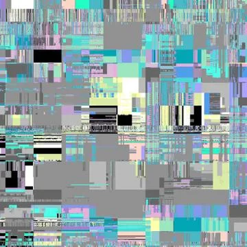 Vector image with imitation of grunge datamoshing texture. Stock Illustration