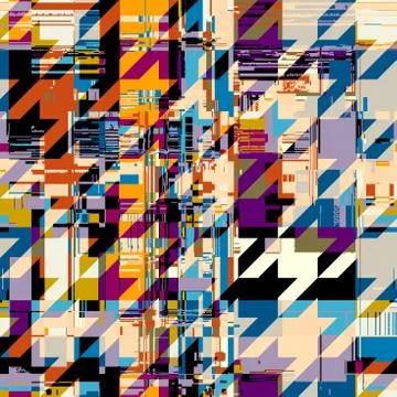 Vector image with imitation of grunge datamoshing texture. Stock Illustration