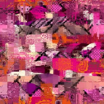 Vector image with imitation of grunge datamoshing texture. Retro risographs 스톡 일러스트