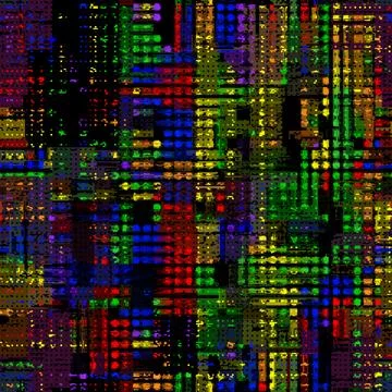 Vector image with imitation of grunge datamoshing texture. Seamless pattern. イラスト素材