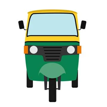 Vector image of Indian auto rickshaw. Stock Illustration