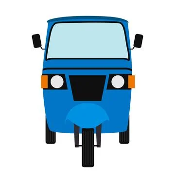 Vector image Indian commercial three wheeler. Stock Illustration