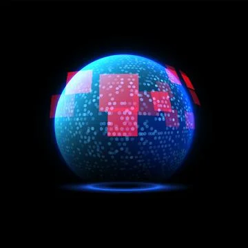 Vector image of an invincible protective bubble on an isolated background. Stockillustratie