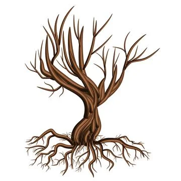 Vector image isolated on white background. Tree branch. Rostock. Tree.Concept Stock Illustration