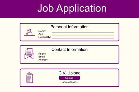 Vector image of Job Application Stockfoto's